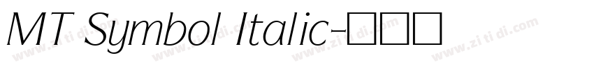 MT Symbol Italic字体转换